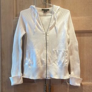 Calvin Klein Jeans Women's White Hooded Sweater, Size L
